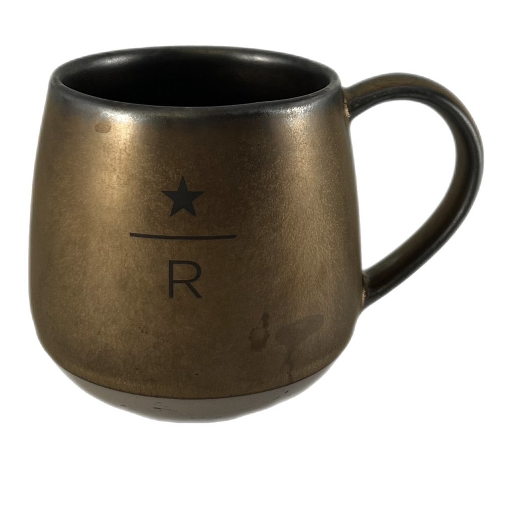 RARE Collectible 2017 Starbucks Reserve Bronze/Metallic 12 Oz Cup, Slight Damage